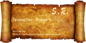 Spengler Rupert névjegykártya